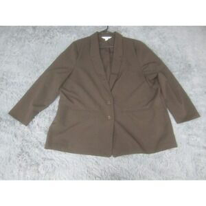 Old Navy Blazer Jacket Womens 2XL Brown Two Button Career Wear Workwear